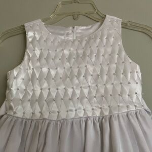 Elegant White Kids Formal Dress